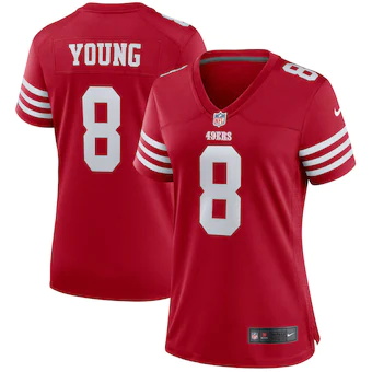 womens nike steve young scarlet san francisco 49ers retired